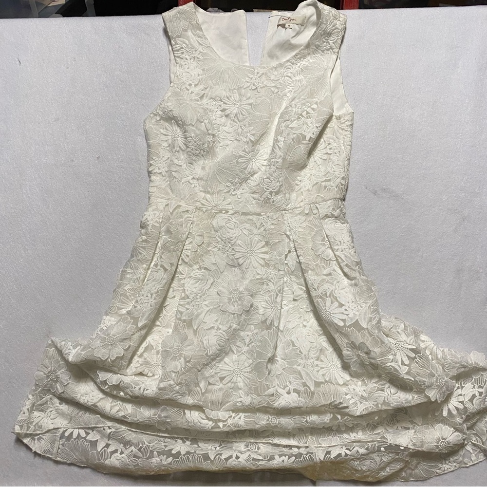 Derhy K White Floral Midi Dress Medium
